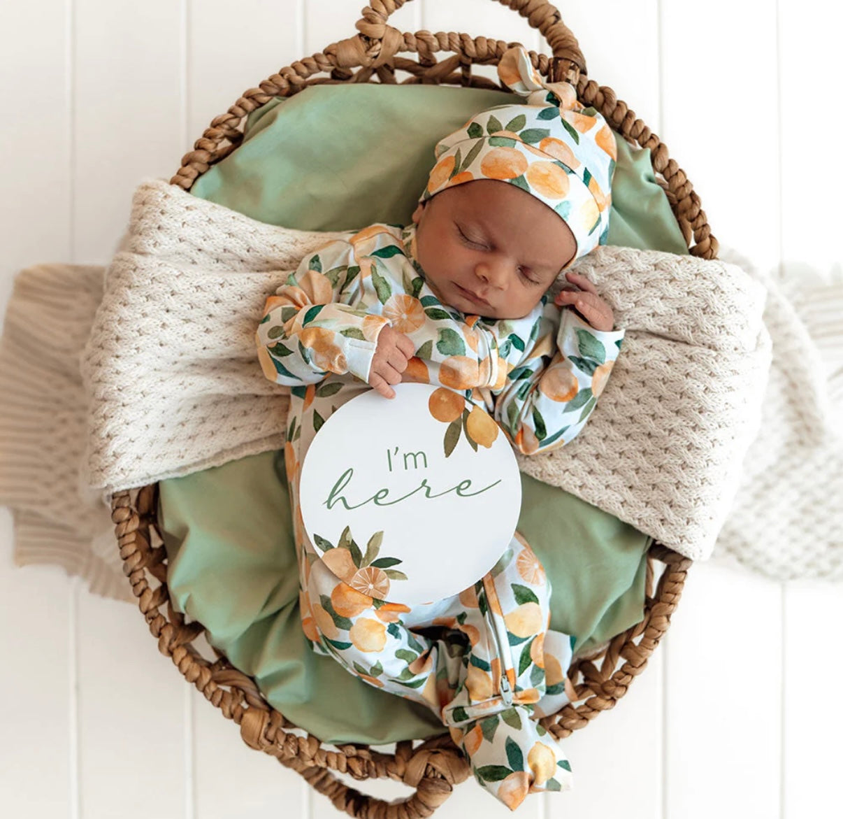 Snuggle Hunny Citrus Squeeze Snugglesuit Convertible Romper