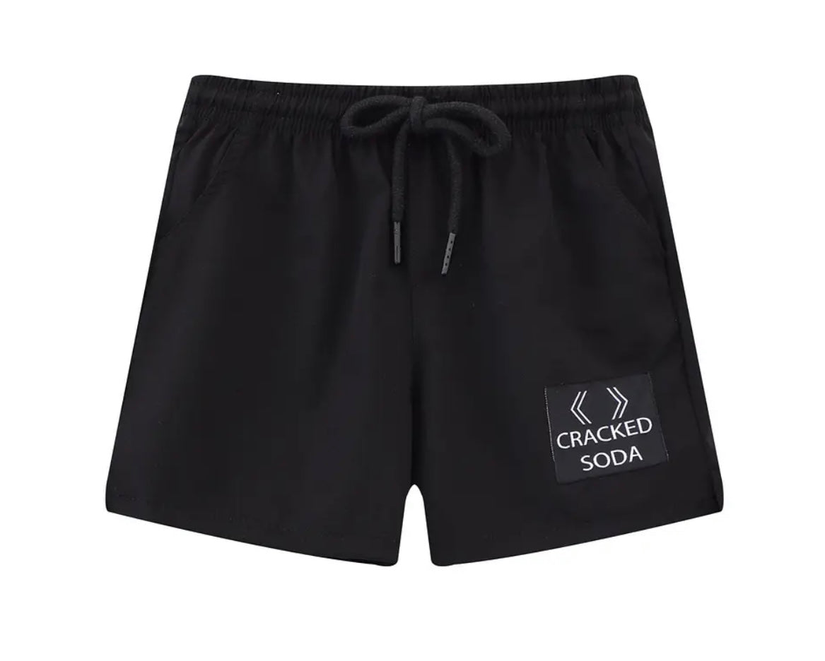 Cracked Soda Colby Casual Shorts Black