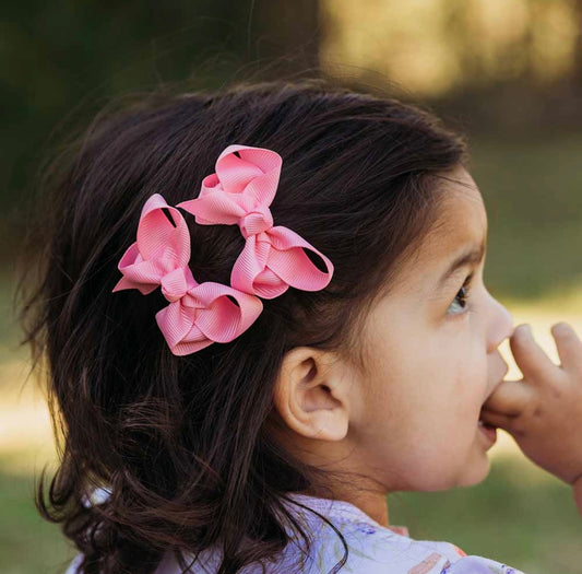 Snuggle Hunny Sherbet Pink Piggy Tail Hair Clip Bows