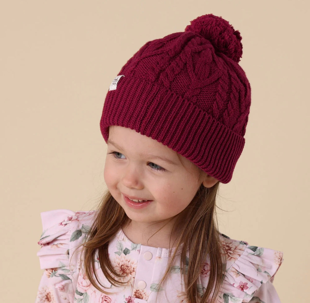 Snuggle Hunny Knit Beanie Raspberry