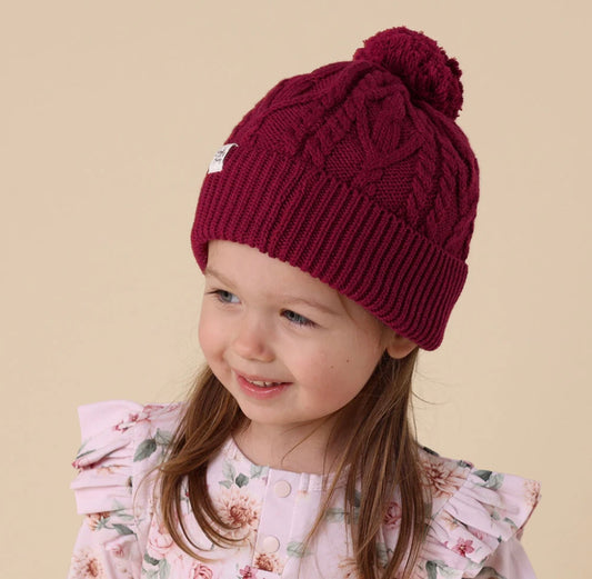 Snuggle Hunny Knit Beanie Raspberry
