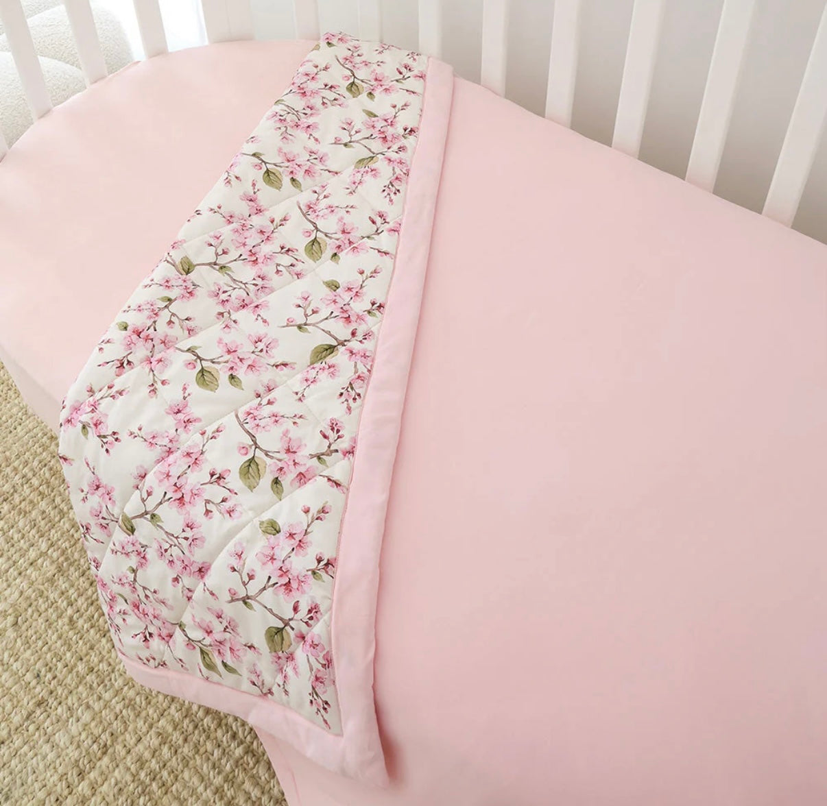 Snuggle Hunny Cherry Blossom Cot Comforter