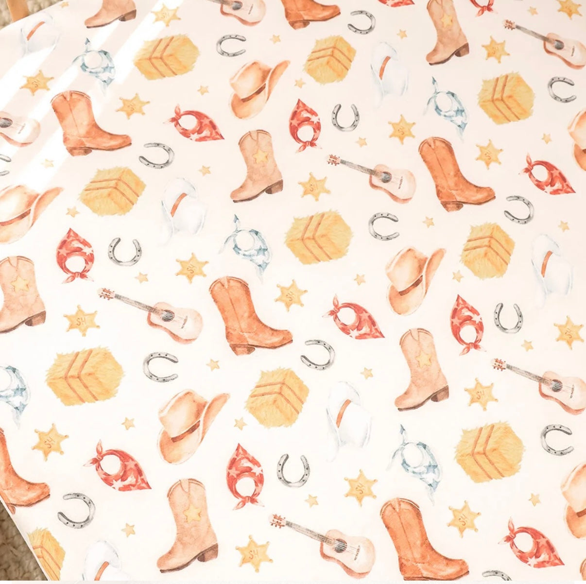 Snuggle Hunny Cowboys Fitted Cot Sheet