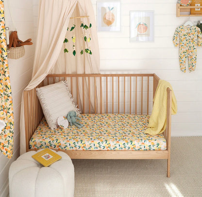 Snuggle Hunny Sunny Citrus Fitted Cot Sheet