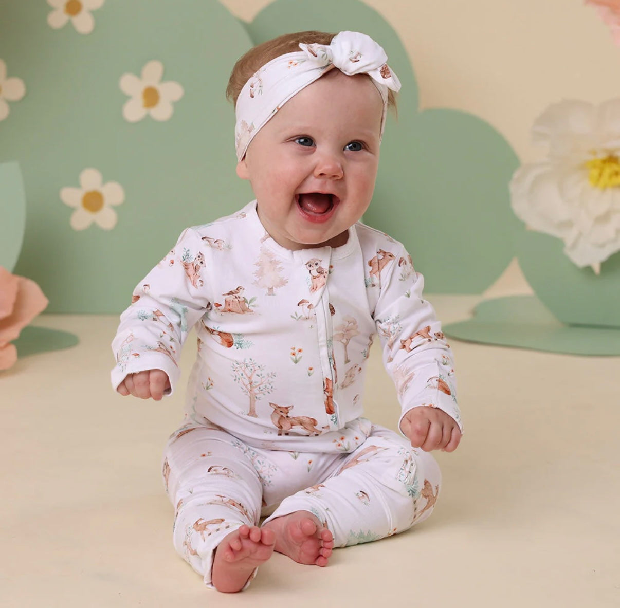 Snuggle Hunny Woodland Tales Snugglesuit Convertible Romper