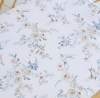 Snuggle Hunny Sweet Swallows Bassinet / Change Pad Cover