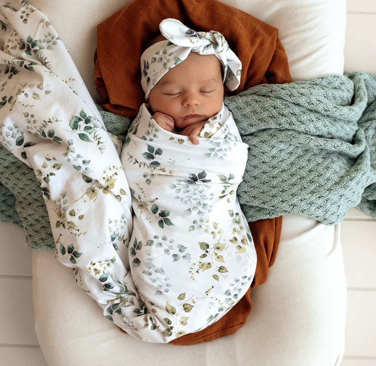 Snuggle Hunny Wrap & Topknot Set – Various Designs