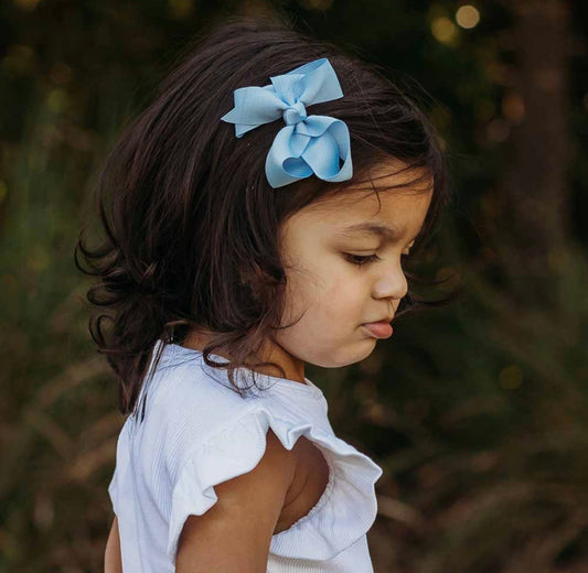 Snuggle Hunny Baby Blue Hair Clip Bow