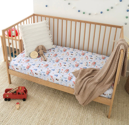 Snuggle Hunny To The Rescue Fitted Cot Sheet