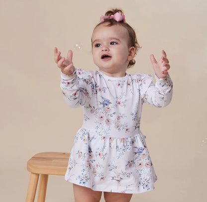 Snuggle Hunny Sweet Swallows Long Sleeve Dress