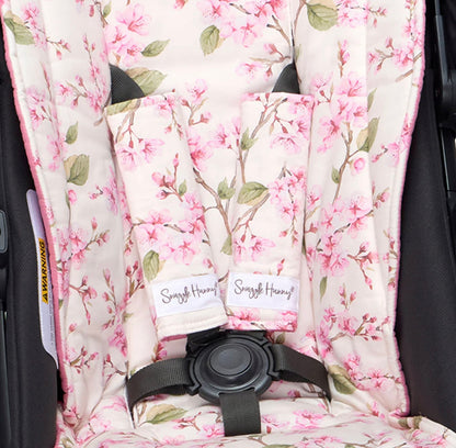 Snuggle Hunny Cherry Blossom  Universal Reversible Pram Strap Covers