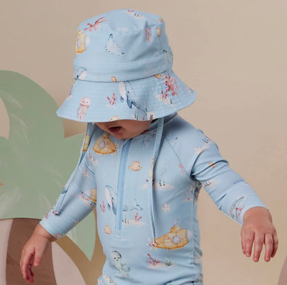 Snuggle Hunny Blue Little Subs Swim Hat