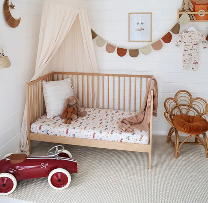 Snuggle Hunny Vintage Cars Fitted Cot Sheet
