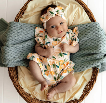 Snuggle Hunny Sunny Citrus Short Sleeve Dress
