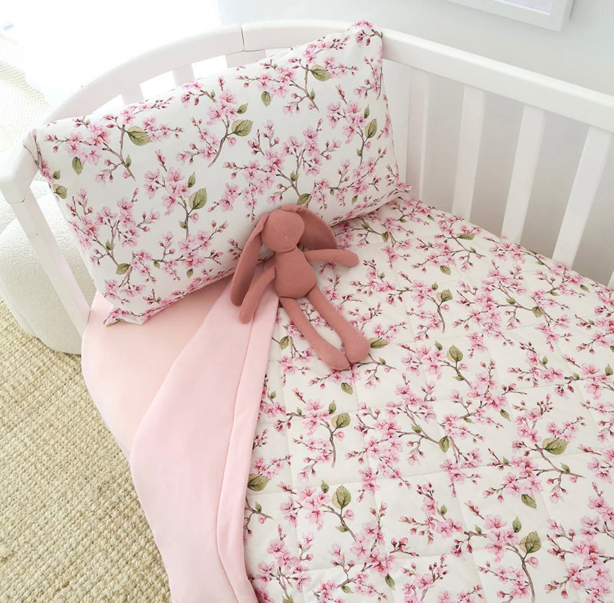 Snuggle Hunny Cherry Blossom Cot Comforter