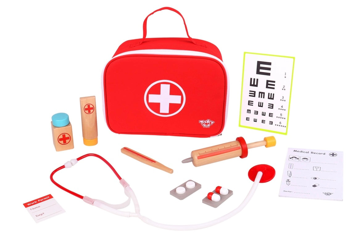 Tooky Toy Little Doctor Playset Red