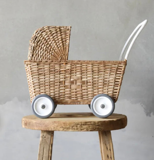 Olli Ella Rattan Pram Strolley Natural