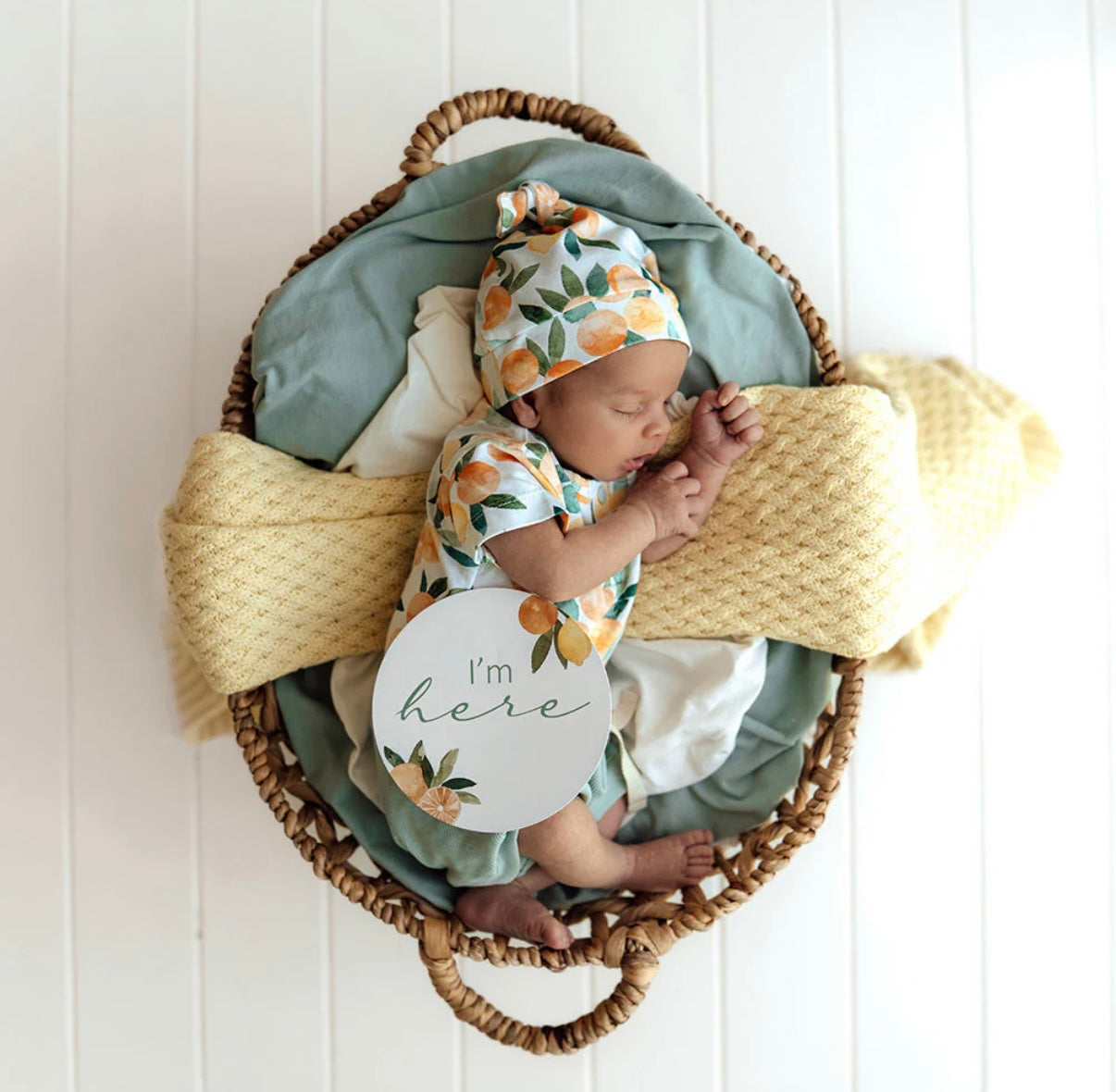 Snuggle Hunny Sunny Citrus Short Sleeve Bodysuit