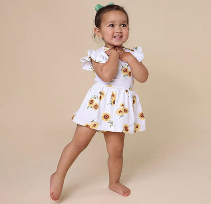 Snuggle Hunny Sunflower Short Sleeve Dress