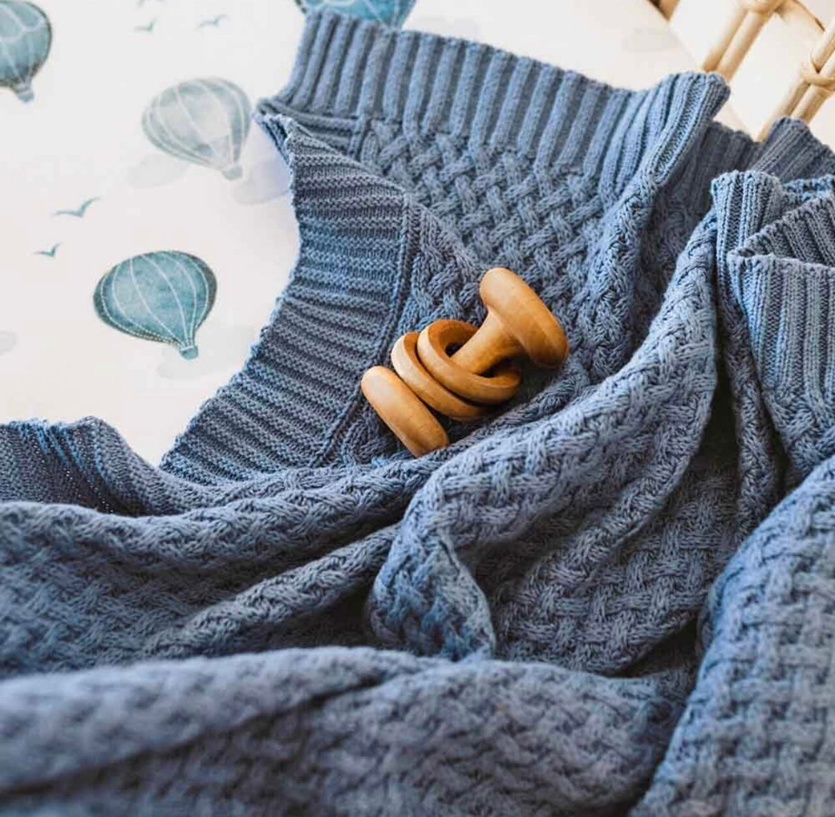 Snuggle Hunny River Diamond Knit Baby Blanket