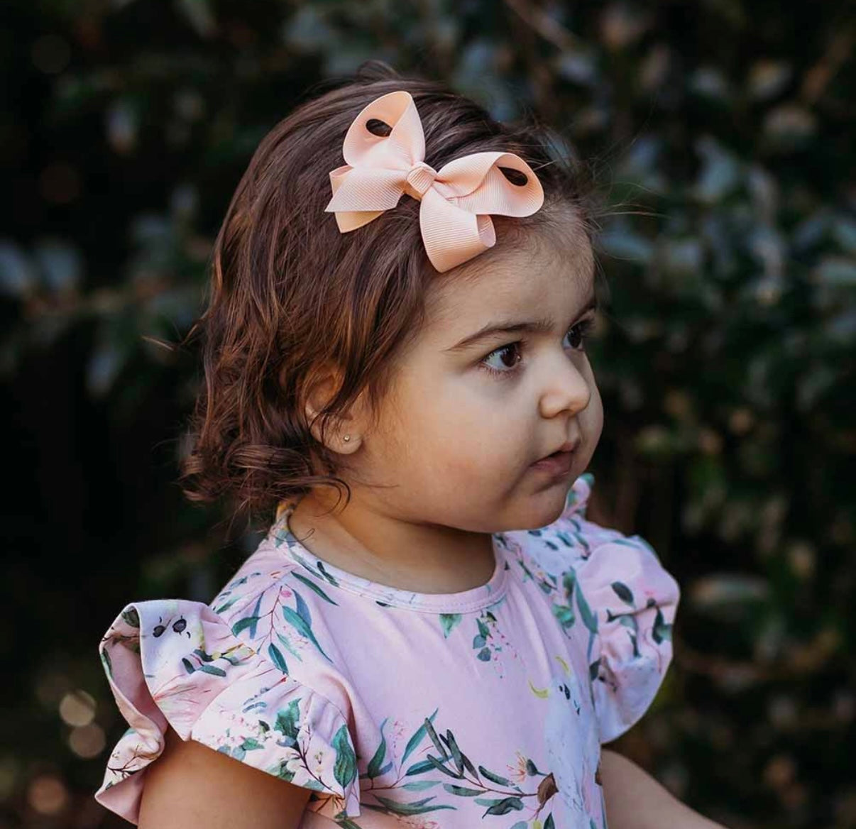 Snuggle Hunny Peach Hair Clip Bow