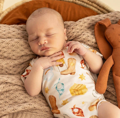 Snuggle Hunny Cowboys Short Sleeve Bodysuit