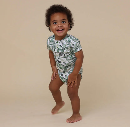 Snuggle Hunny Evergreen Short Sleeve Bodysuit