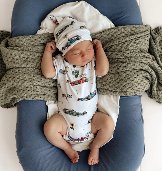 Snuggle Hunny Little Racers Short Sleeve Bodysuit