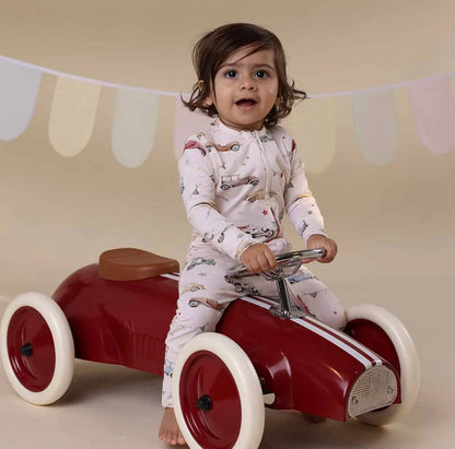 Snuggle Hunny Vintage Cars Snugglesuit Convertible Romper