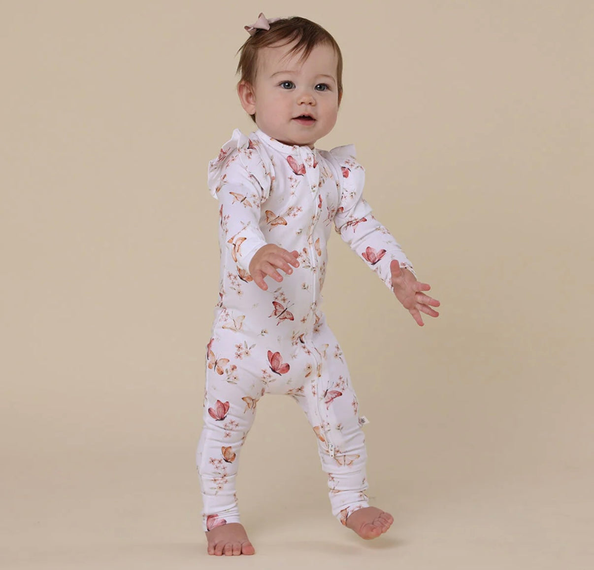 Snuggle Hunny Butterfly Snugglesuit Convertible Romper