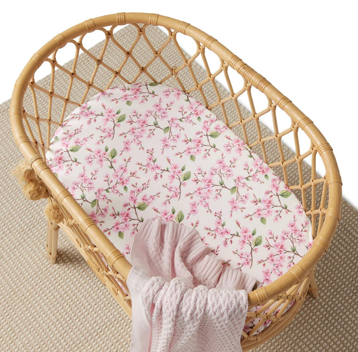 Snuggle Hunny Cherry Blossom Bassinet / Change Pad Cover