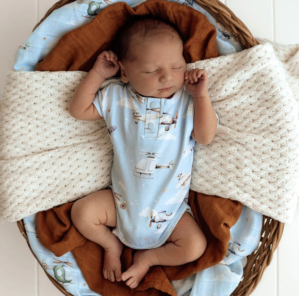 Snuggle Hunny Taking Flight Short Sleeve Bodysuit