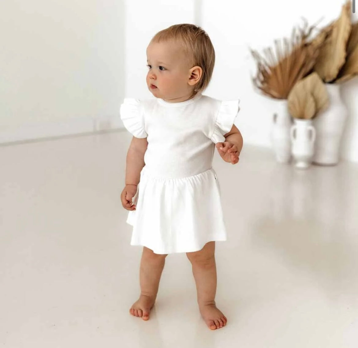 Snuggle Hunny Milk Short Sleeve Dress