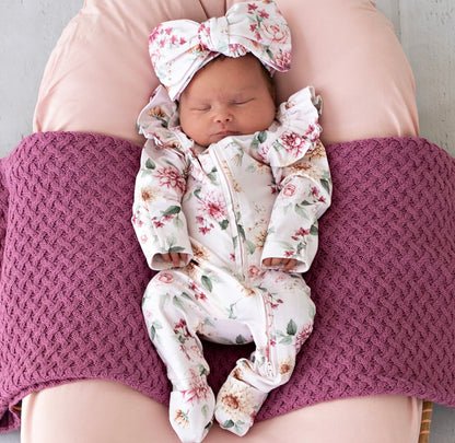 Snuggle Hunny Birds & Blooms Snugglesuit Convertible Romper