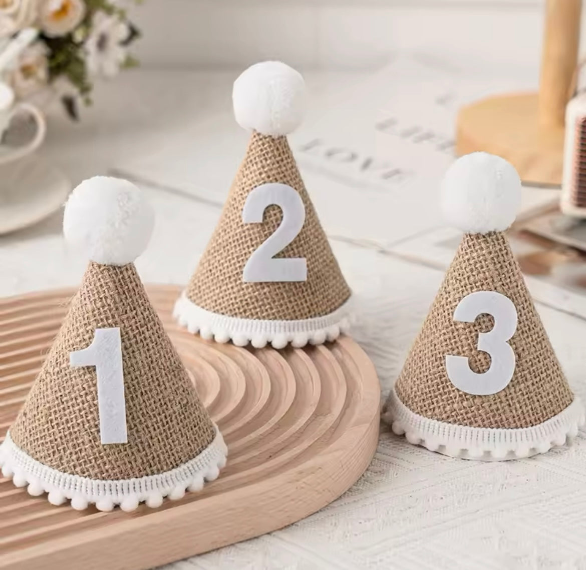 2nd Birthday Burlap Party Hat