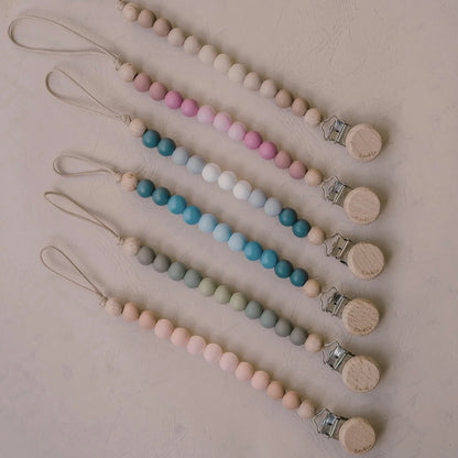 Zao & Co Paris Dummy Clip Beechwood & Silicone – Various