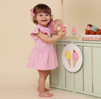 Snuggle Hunny Bubblegum Short Sleeve Dress