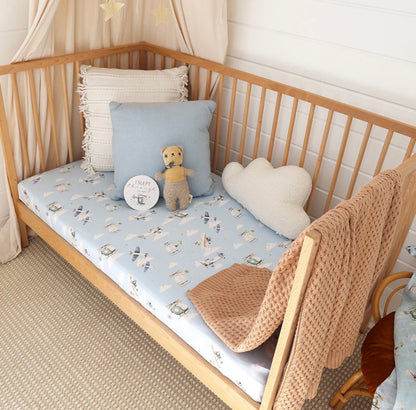 Snuggle Hunny Taking Flight Fitted Cot Sheet