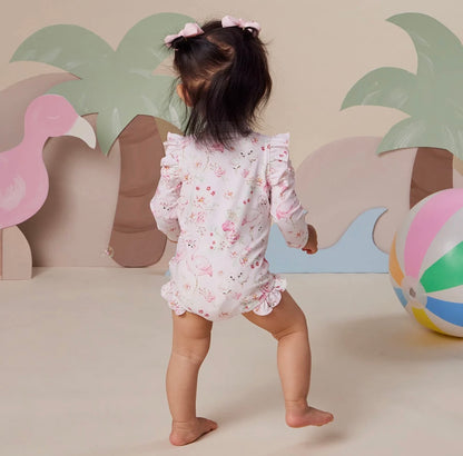 Snuggle Hunny Flamingos Frill Swimsuit