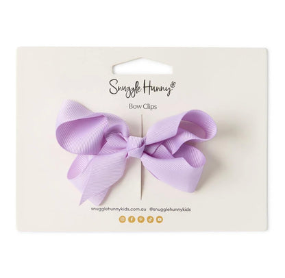 Snuggle Hunny Soft Violet Hair Clip Bow