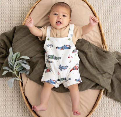 Snuggle Hunny Little Racers Snuggle Overall Shorts