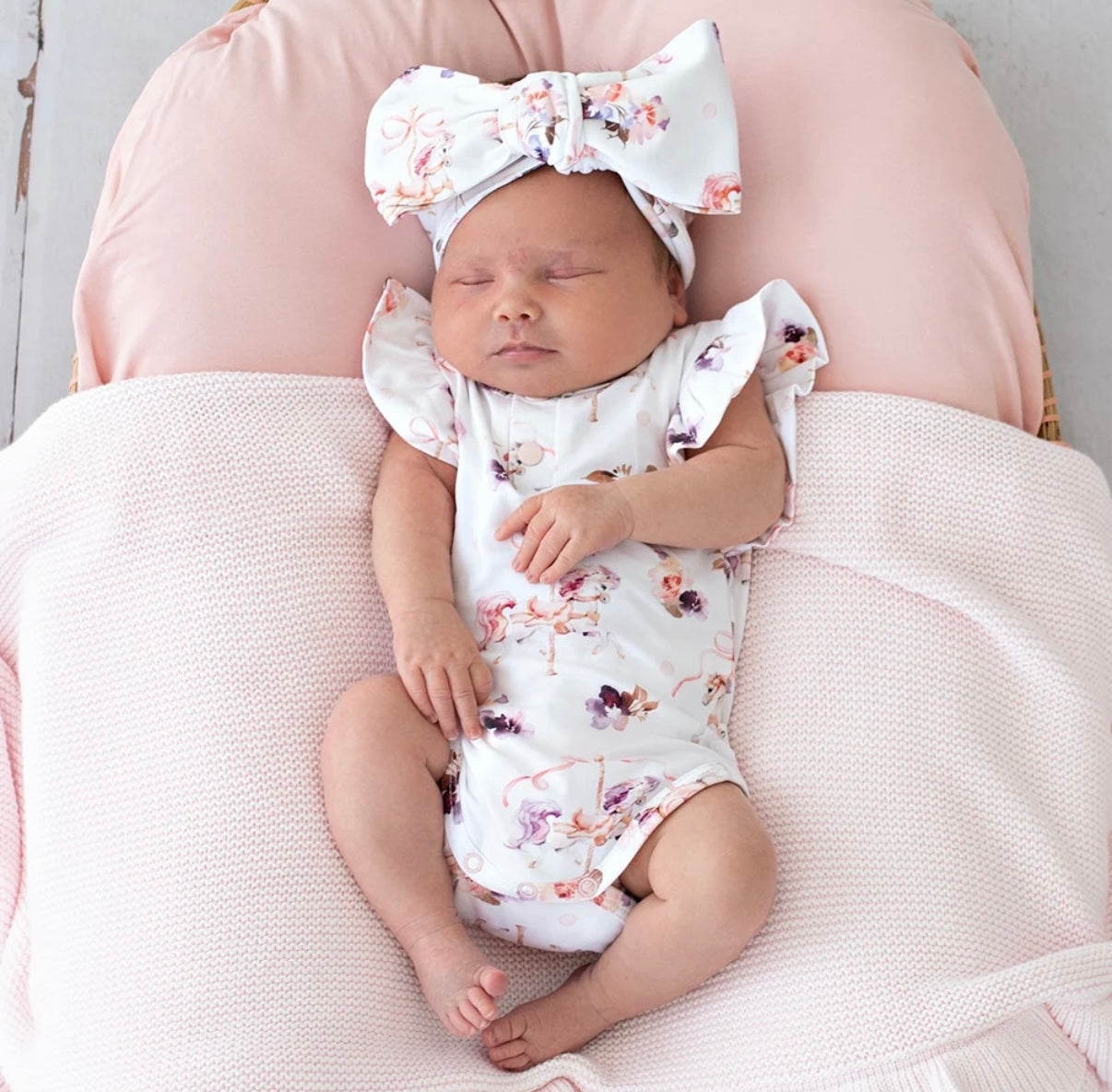 Snuggle Hunny Carousel Short Sleeve Bodysuit