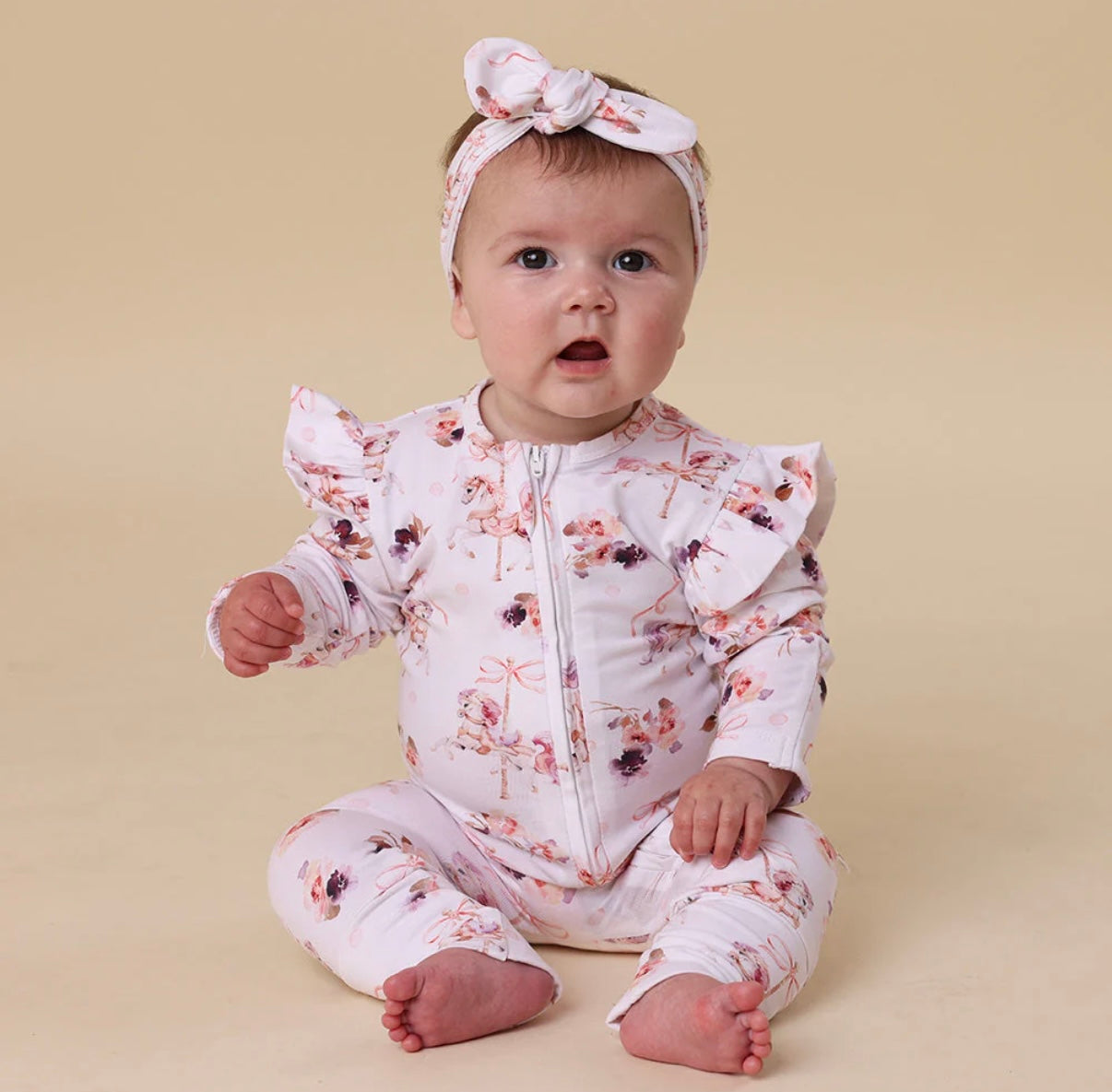 Snuggle Hunny Carousel Snugglesuit Convertible Romper