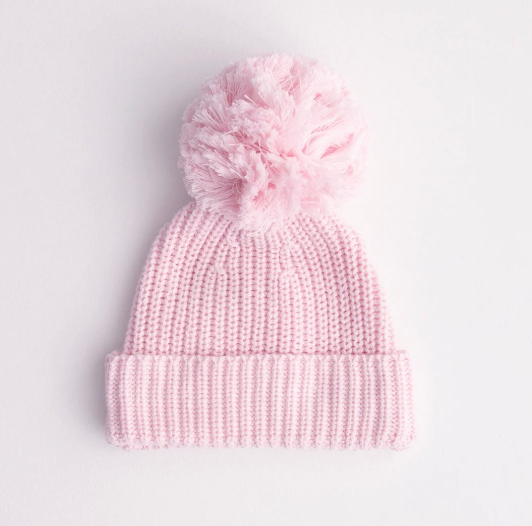 Thea With Love Knitted Baby Beanie Pretty Pink