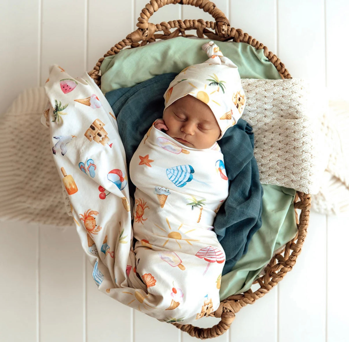 Snuggle Hunny Wrap & Beanie Set – Various