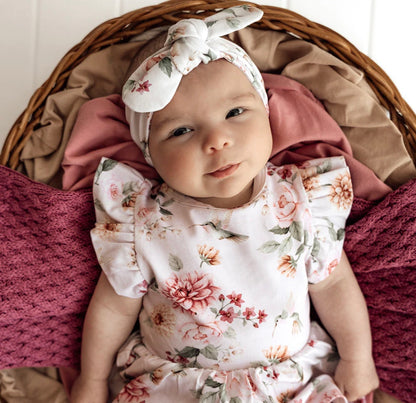 Snuggle Hunny Birds & Blooms Short Sleeve Dress