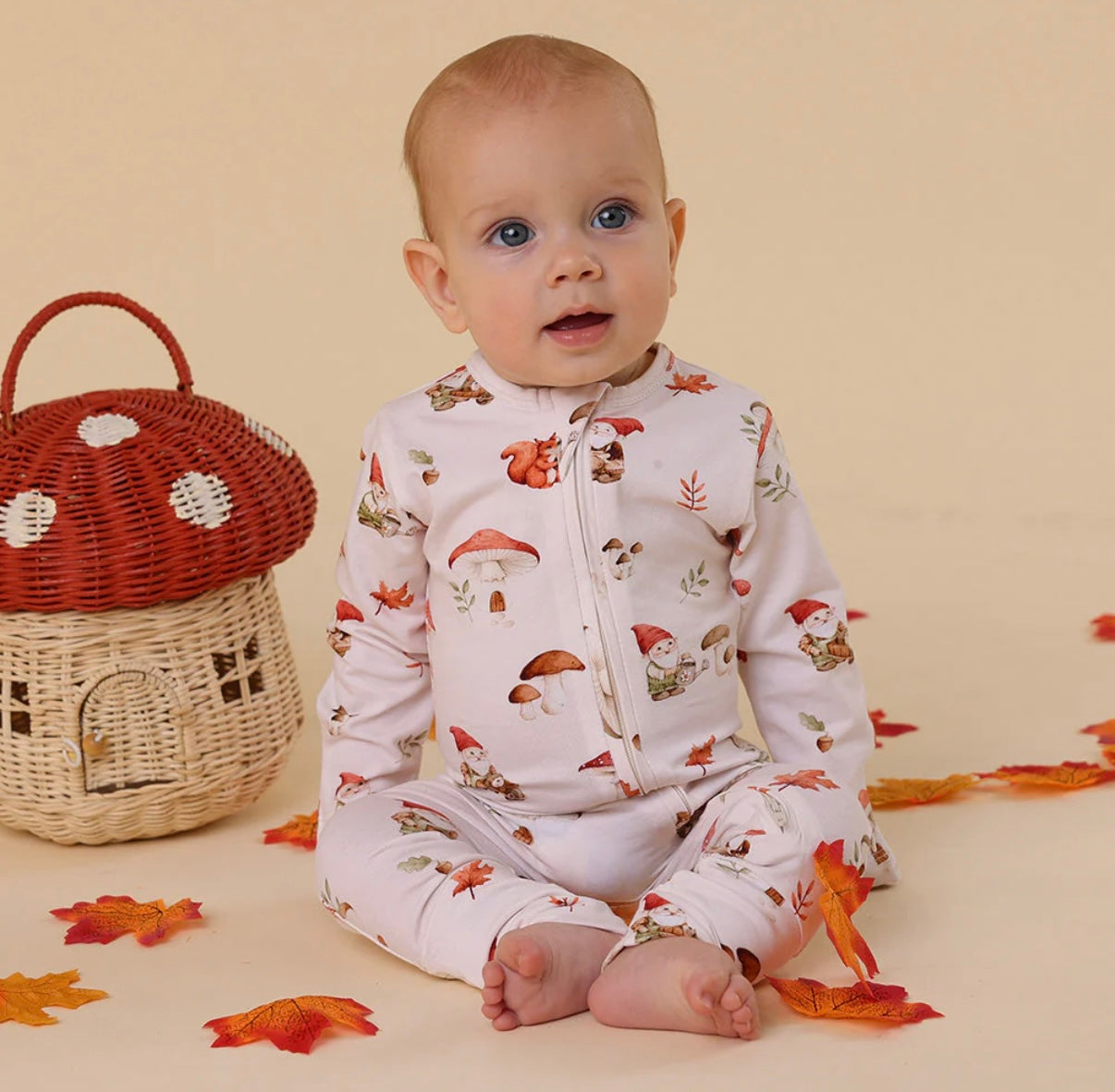 Snuggle Hunny Gnomes Snugglesuit Convertible Romper