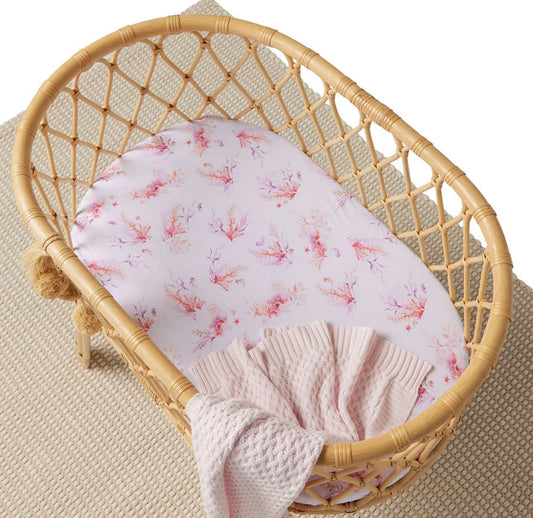 Snuggle Hunny Bassinet / Change Pad Cover Coral