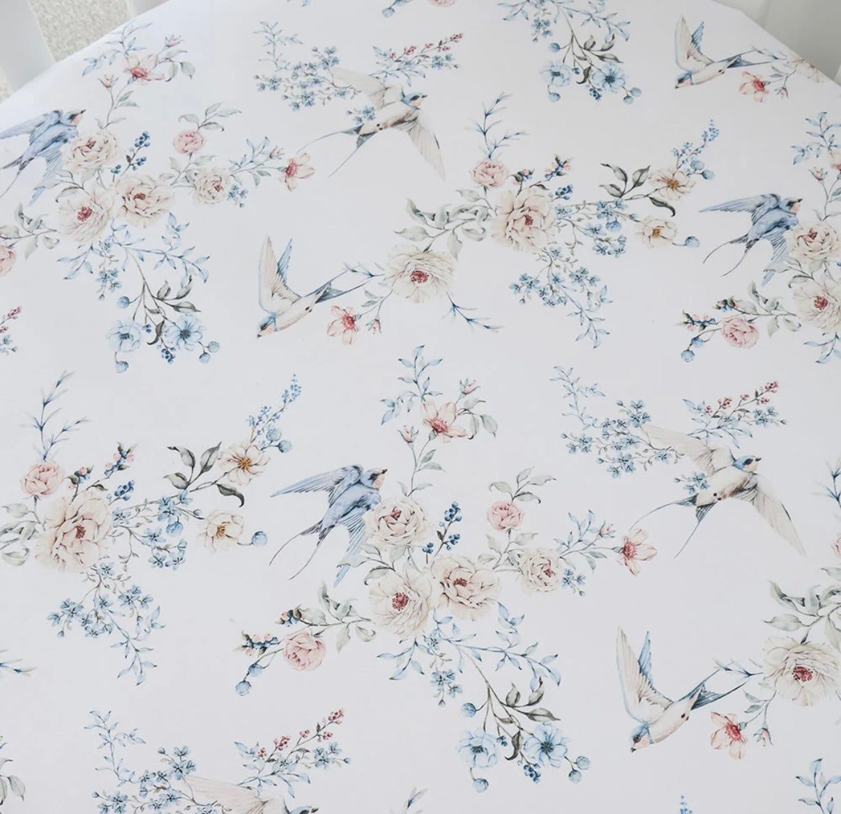 Snuggle Hunny Sweet Swallows Fitted Cot Sheet
