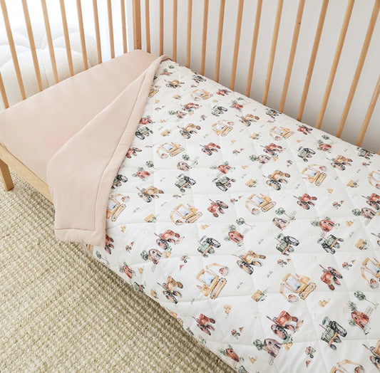 Snuggle Hunny Diggers & Tractors Cot Comforter